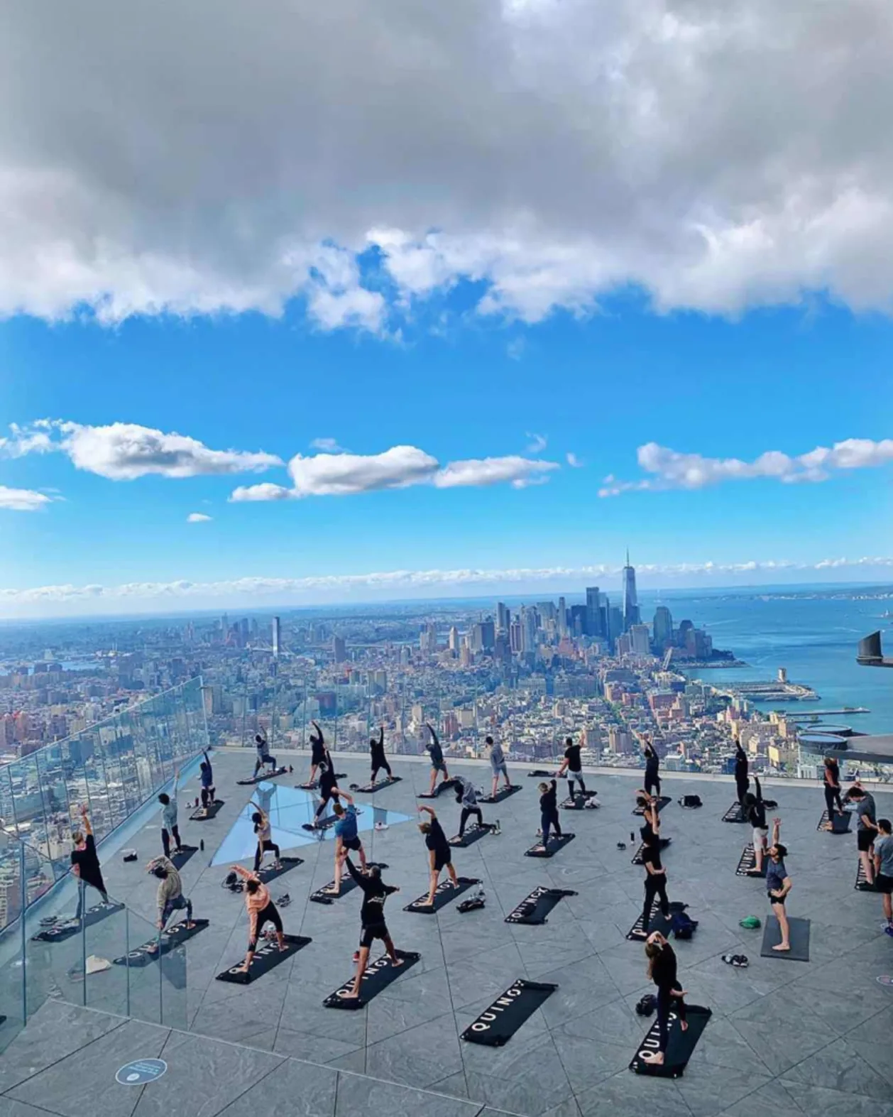 Equinox Hotel rooftop yoga class